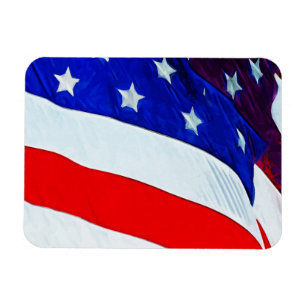 Flag of the United States Abstract Impressionism Magnet