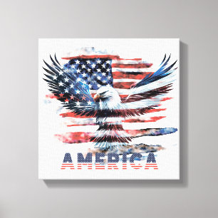 Flag of the United States. America Canvas Print