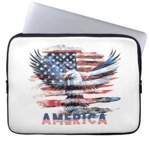 Flag of the United States. America Laptop Sleeve