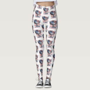 Flag of the United States. America Leggings