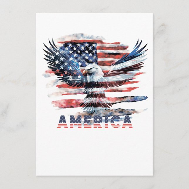 Flag of the United States. America Menu (Front)