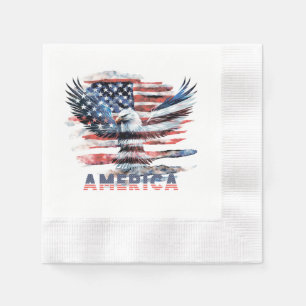 Flag of the United States. America Napkin