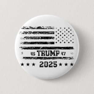 Flag of the United States.Donald Trump. 6 Cm Round Badge