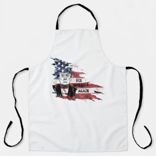 Flag of the United States.Donald Trump. Apron