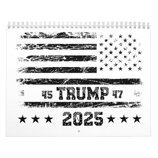Flag of the United States.Donald Trump. Calendar (Cover)
