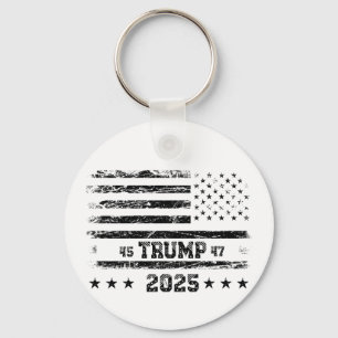 Flag of the United States.Donald Trump. Key Ring
