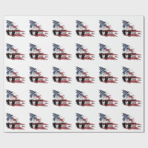 Flag of the United States.Donald Trump. Wrapping Paper