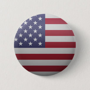 Flag of the United States of America 6 Cm Round Badge