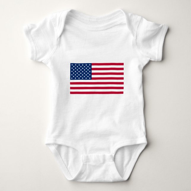 Flag of the United States of America Baby Bodysuit (Front)
