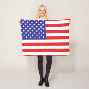 Flag of the United States of America Fleece Blanket