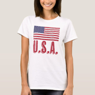 Flag of the United States of America "Grunge" look T-Shirt