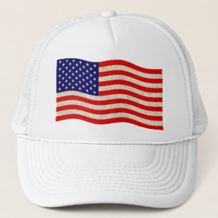 Flag of the United States of America - grungy Trucker Hat