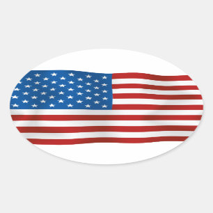 Flag of the United States of America Oval Sticker