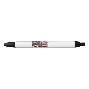 Flag of the United States. President Donald Trump. Black Ink Pen