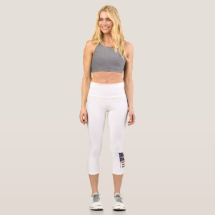 Flag of the United States. President Donald Trump. Capri Leggings