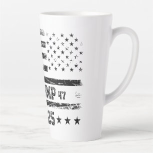 Flag of the United States.President Donald Trump.R Latte Mug