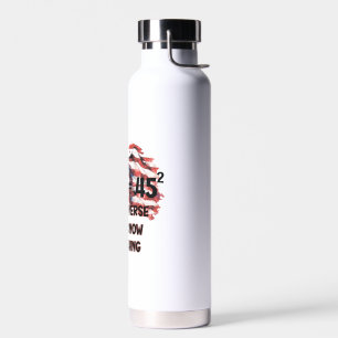 Flag of the United States. President Donald Trump. Water Bottle
