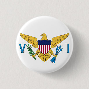 Flag of the United States Virgin Islands 3 Cm Round Badge