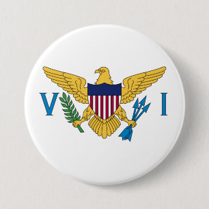 Flag of the United States Virgin Islands 7.5 Cm Round Badge