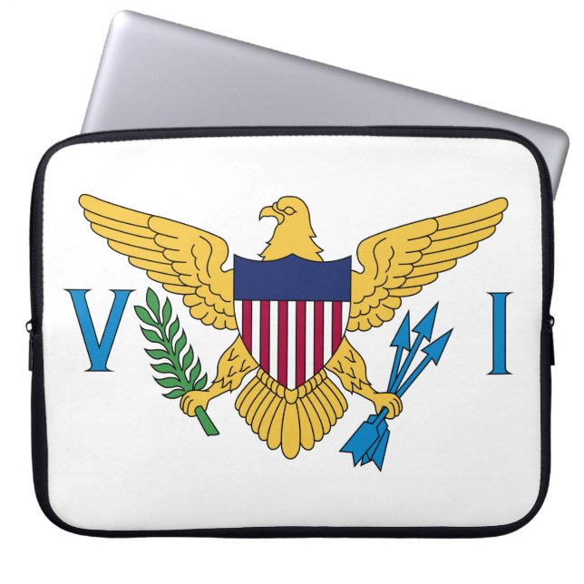 Flag of the United States Virgin Islands Laptop Sleeve (Front)