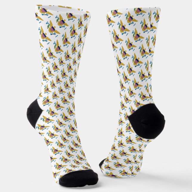 Flag of the United States Virgin Islands Socks (Angled)
