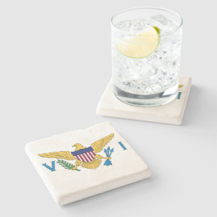 Flag of the United States Virgin Islands Stone Coaster