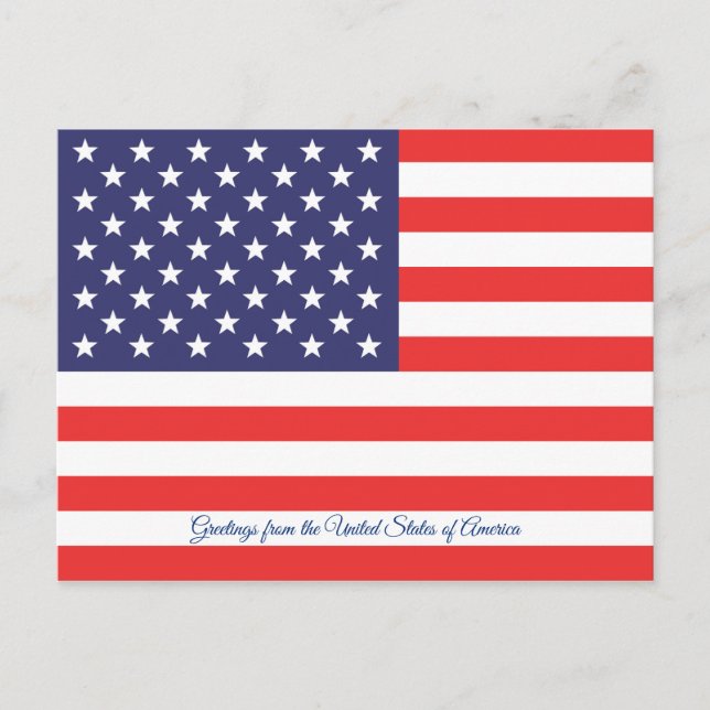 Flag of the USA Postcard (Front)
