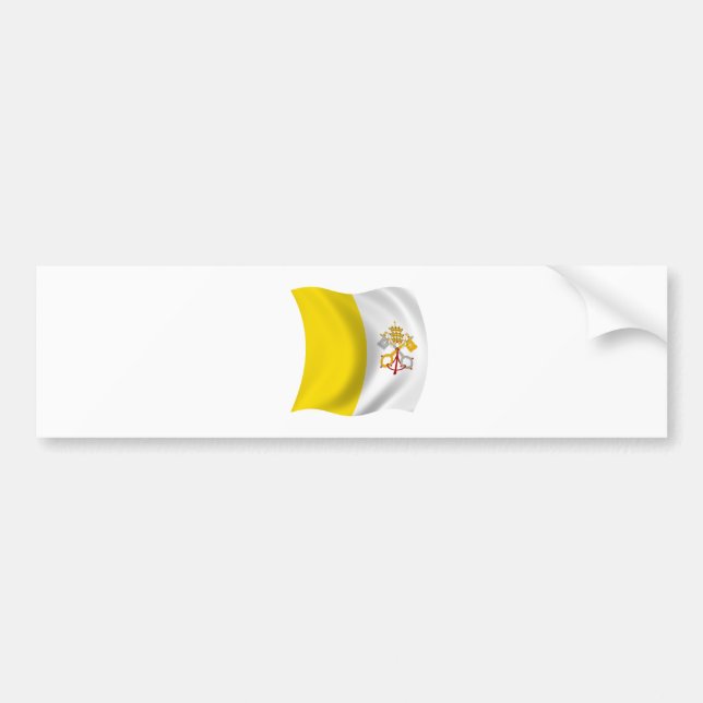 Flag of the Vatican City Bumper Sticker (Front)