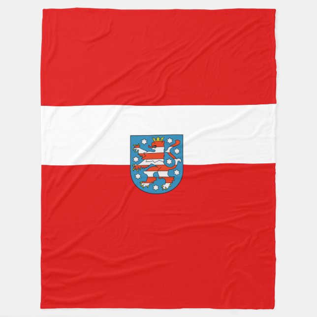 Flag of Thuringia Fleece Blanket (Front)