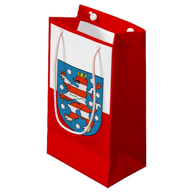 Flag of Thuringia Small Gift Bag (Front Angled)