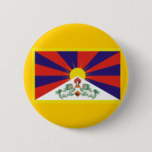 Flag of Tibet 6 Cm Round Badge