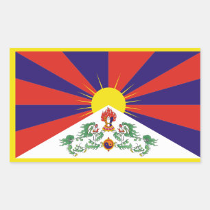 Flag of Tibet Rectangular Sticker