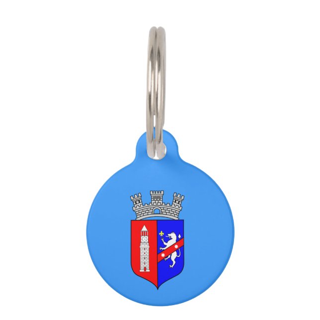 Flag of Tirana, Albania Pet ID Tag (Front)