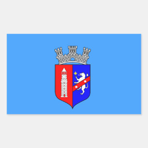 Flag of Tirana, Albania Rectangular Sticker