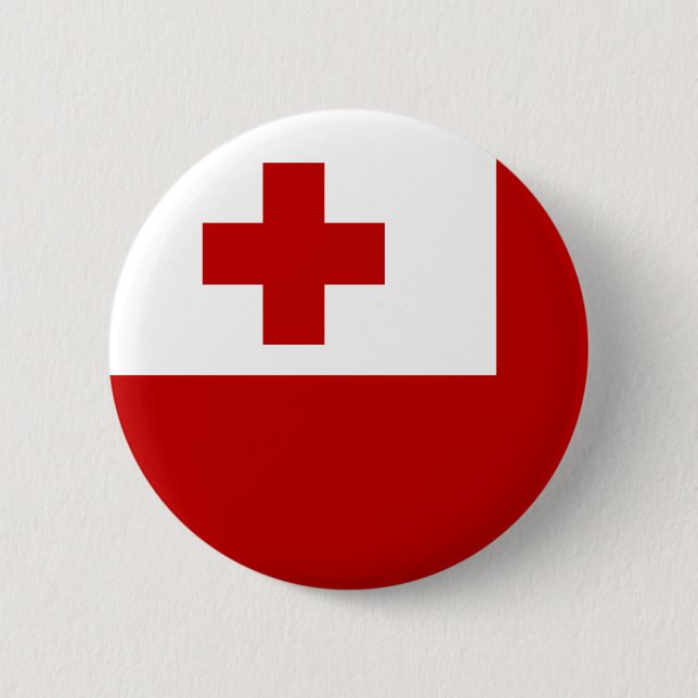 Flag of Tonga 6 Cm Round Badge (Front)