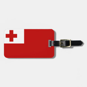 Flag of Tonga Luggage Tag w/ leather strap