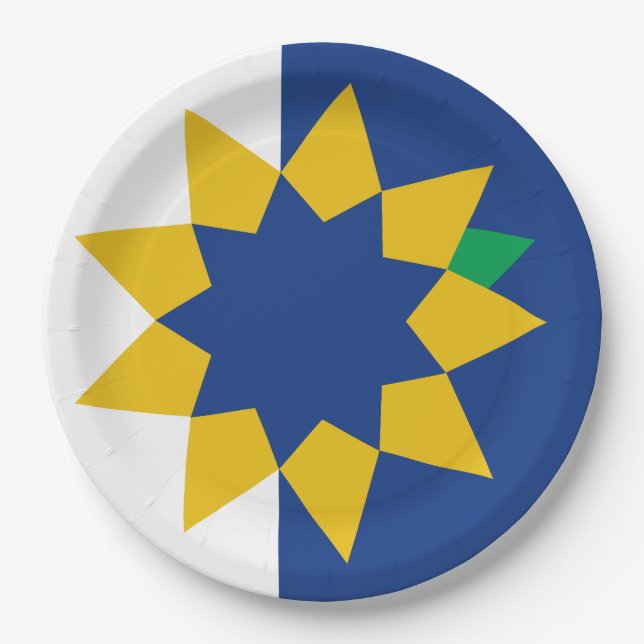Flag of Topeka, Kansas Paper Plate (Front)