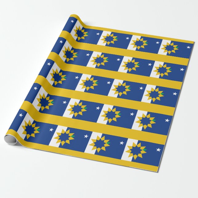 Flag of Topeka, Kansas Wrapping Paper (Unrolled)