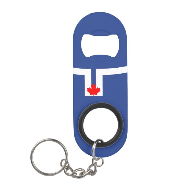 Flag of Toronto, Ontario Keychain Bottle Opener (Front)