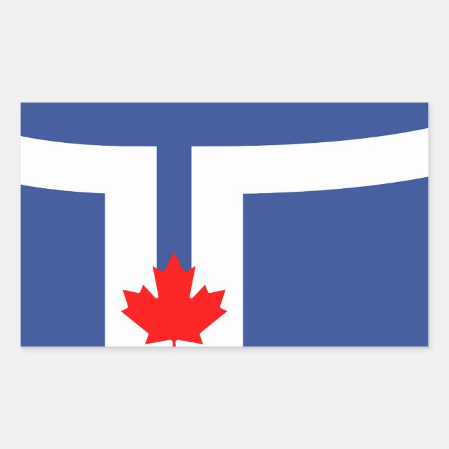 Flag of Toronto, Ontario Rectangular Sticker (Front)