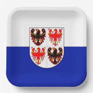 Flag of Trentino-Alto Adige (Italy) Paper Plate