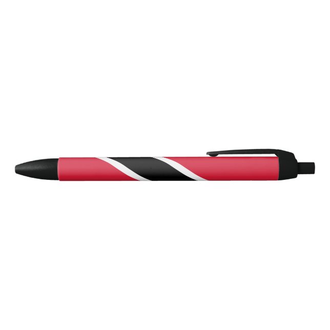 Flag of Trinidad and Tobago Black Ink Pen (Top)