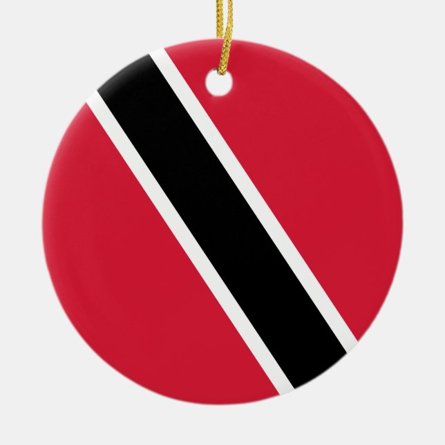 Flag of Trinidad and Tobago Ceramic Tree Decoration (Front)