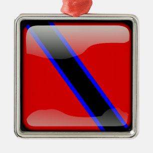 Flag of Trinidad and Tobago Metal Tree Decoration