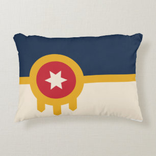 Flag of Tulsa, Oklahoma Decorative Cushion