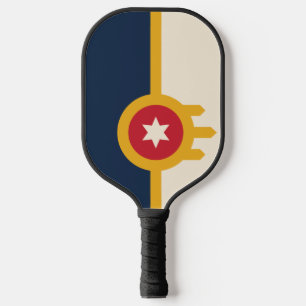 Flag of Tulsa, Oklahoma Pickleball Paddle