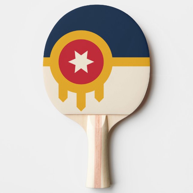 Flag of Tulsa, Oklahoma Ping Pong Paddle (Front)