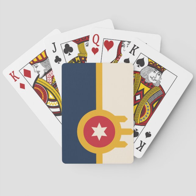 Flag of Tulsa, Oklahoma Playing Cards (Back)