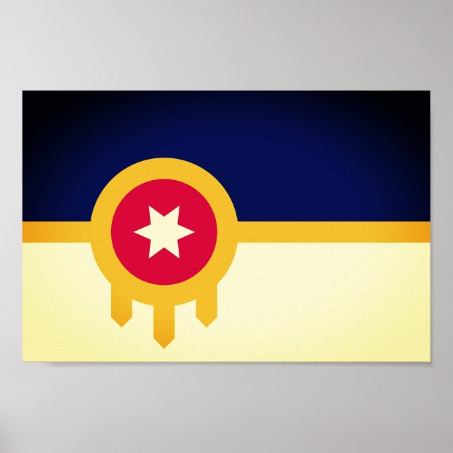 Flag of Tulsa, Oklahoma Poster (Front)