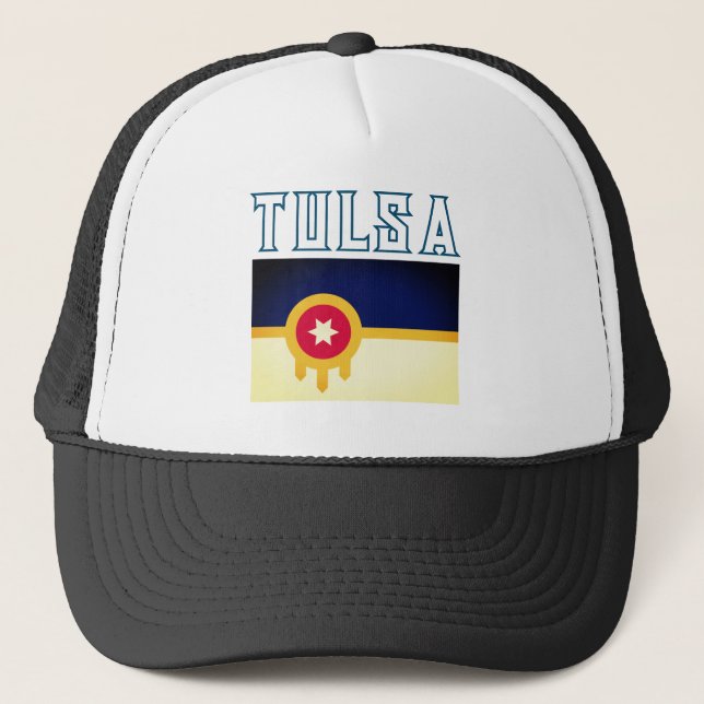 Flag of Tulsa, Oklahoma Trucker Hat (Front)